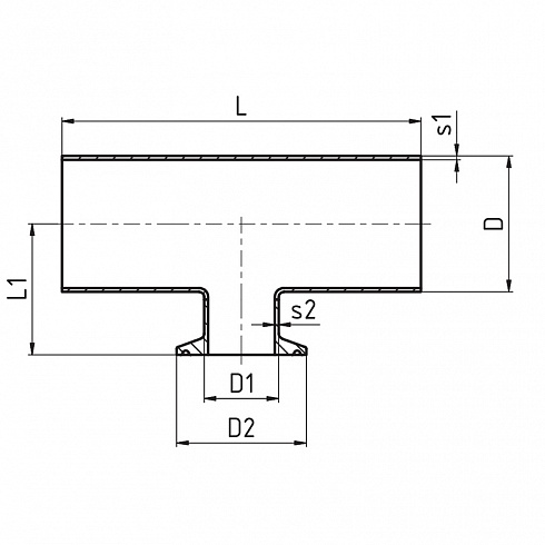 31448 Т-деталь C-Ц-C редукционная, AISI 316L