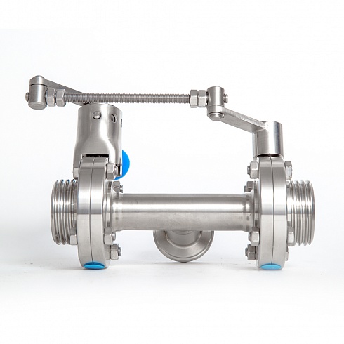 43330 Заслонка трехходовая однофланцевая нержавеющая Р-Р-Р — DIN, AISI 304