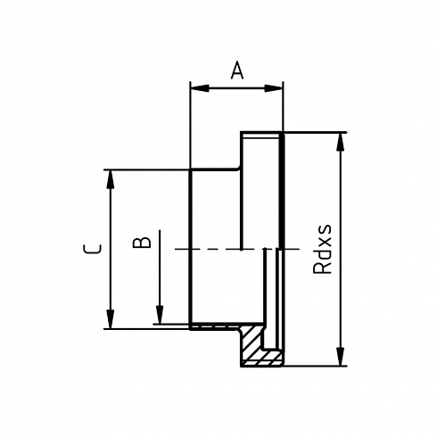 22300 Резьбовой штуцер приварной нержавеющий — DIN 11 853, AISI 304/AISI 316L