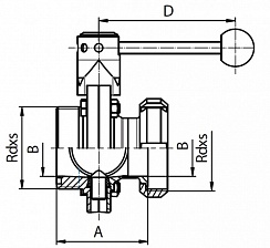 46040 Заслонка прямая нержавеющая К/М-Р — SMS, AISI 304