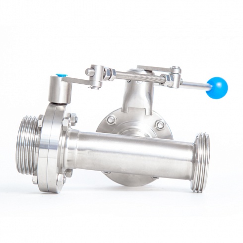 43310 Заслонка трехходовая сопряженная нержавеющая Р-Р-Р — DIN, AISI 304