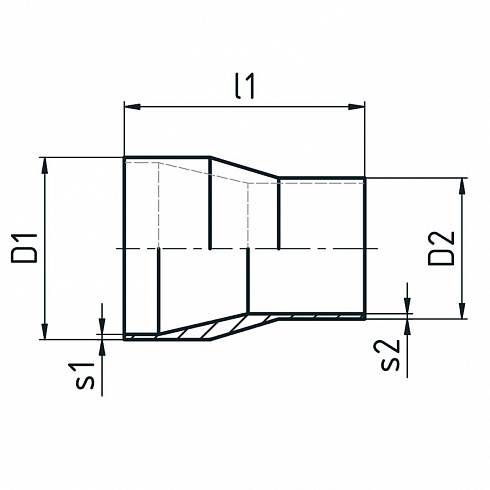31640 Футорка концентрическая C-C, AISI 316L